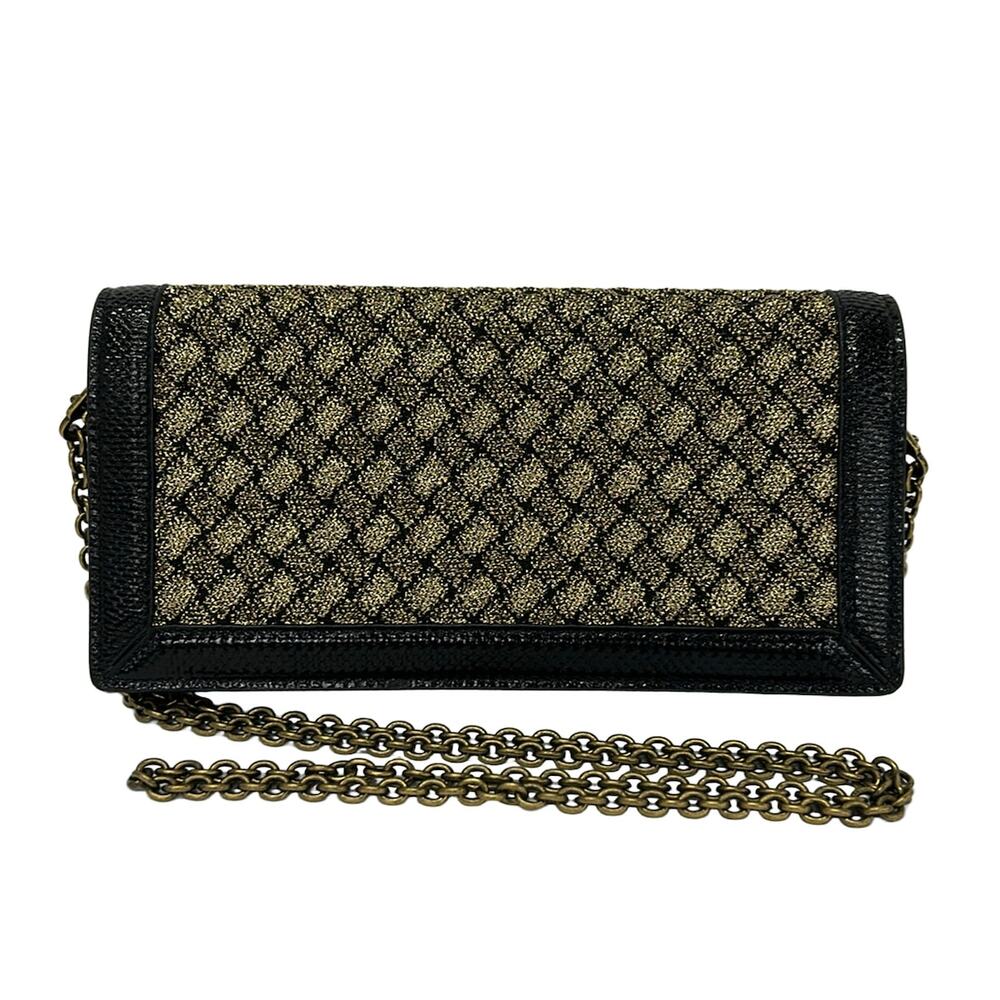 Bottega Veneta Intrecciato Other Style Wallet P00227755B Gold Black Chemical